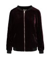 Norr Liva bomber jacket bordeaux velourjakke